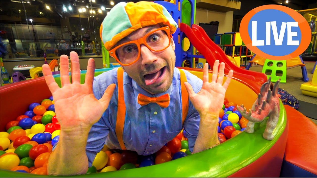 PLAY WITH BLIPPI! ? BLIPPI LIVE 24/7 ? Visiting Awesome Kids Indoor Playgrounds and More Fun Places!